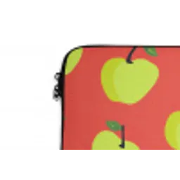Appels - Modern - Groen laptophoes neopreen klein 279 -detail
