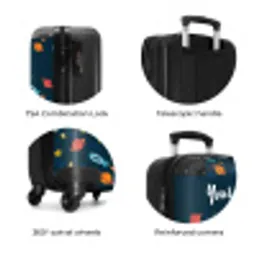 Ruimteraketten NBS - Handbagage koffer - Kinderen Unisex middel zzzzzzzbolletjes_ENG