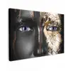 Vrouw - Bladgoud - Zwart - Goud - Luxe canvas 2cm klein -z3d