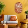 Bloem - Minimalistisch - Wit Wandcirkel Ovaal Forex klein -sfeer4