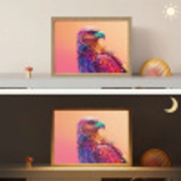 Arend - Vogel - Kleurrijk - Dier Light Box met batterij (Wandlamp kind) middel -sfeer3_kind