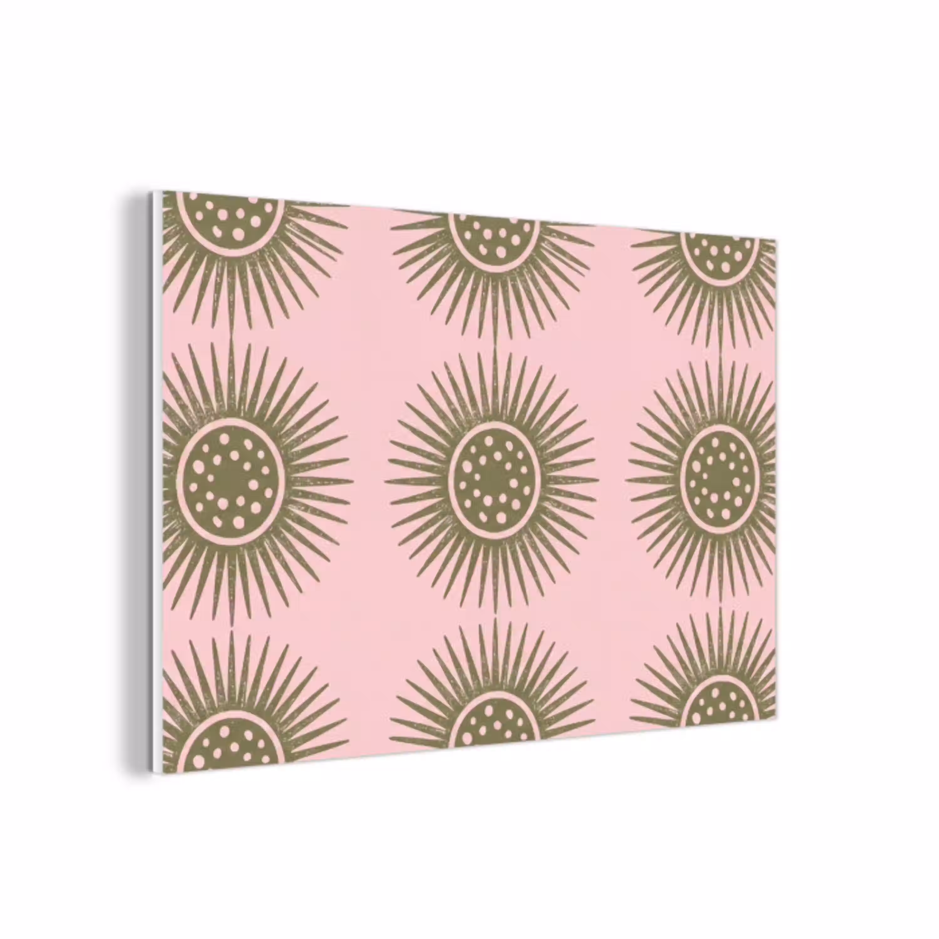 Bloemen - Patroon - Abstract - Roze - Groen forex 5mm xxl -3d