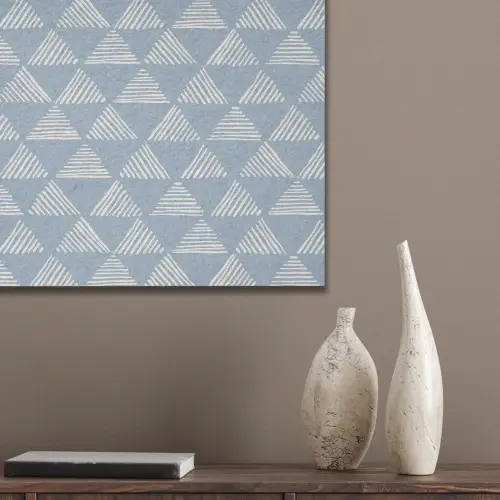 Driehoek - Blauw - Patroon - Strepen PET vilt klein 837 -sfeer6_closeup
