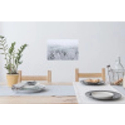Bos - Sneeuw - Winter - Natuur - Wit Muursticker klein -eettafel