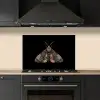 Mot - Bladachtig - Grijs keuken achterwand spatscherm klein -sfeer1