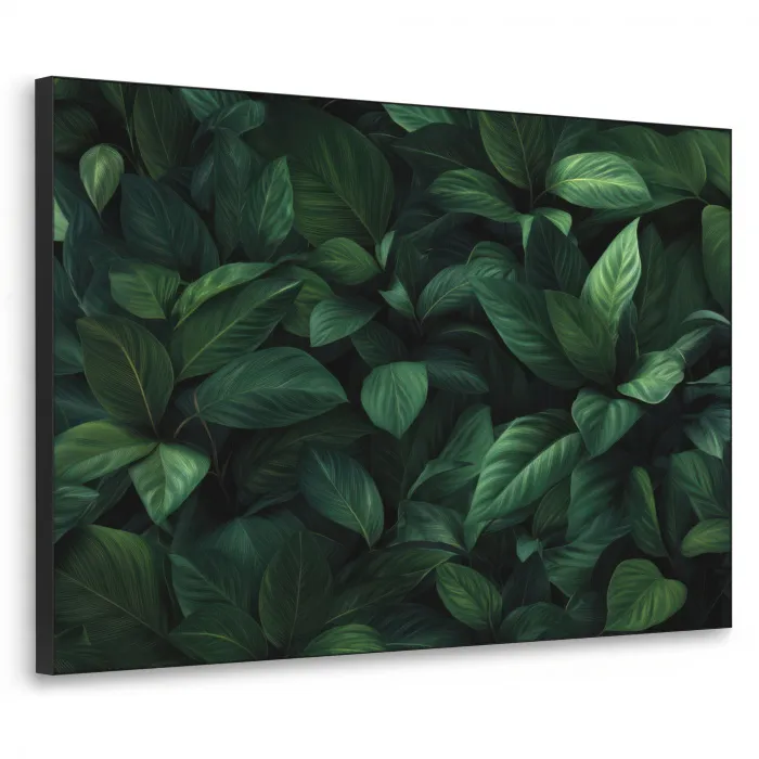 Bladeren - Ovaal - Groen - Nerven Textielframe zwart klein -3d