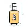 Panda - Step - Geel Kinderkoffer - Zwart klein -productfoto_formaten