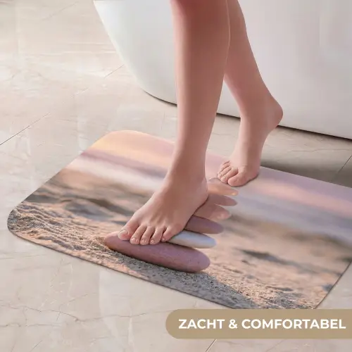 Stenen - Zand - Roze Badmat klein -USP_ZachtNL