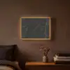 Marmer - Zwart Light Box met batterij (Wandlamp) middel -sfeer4