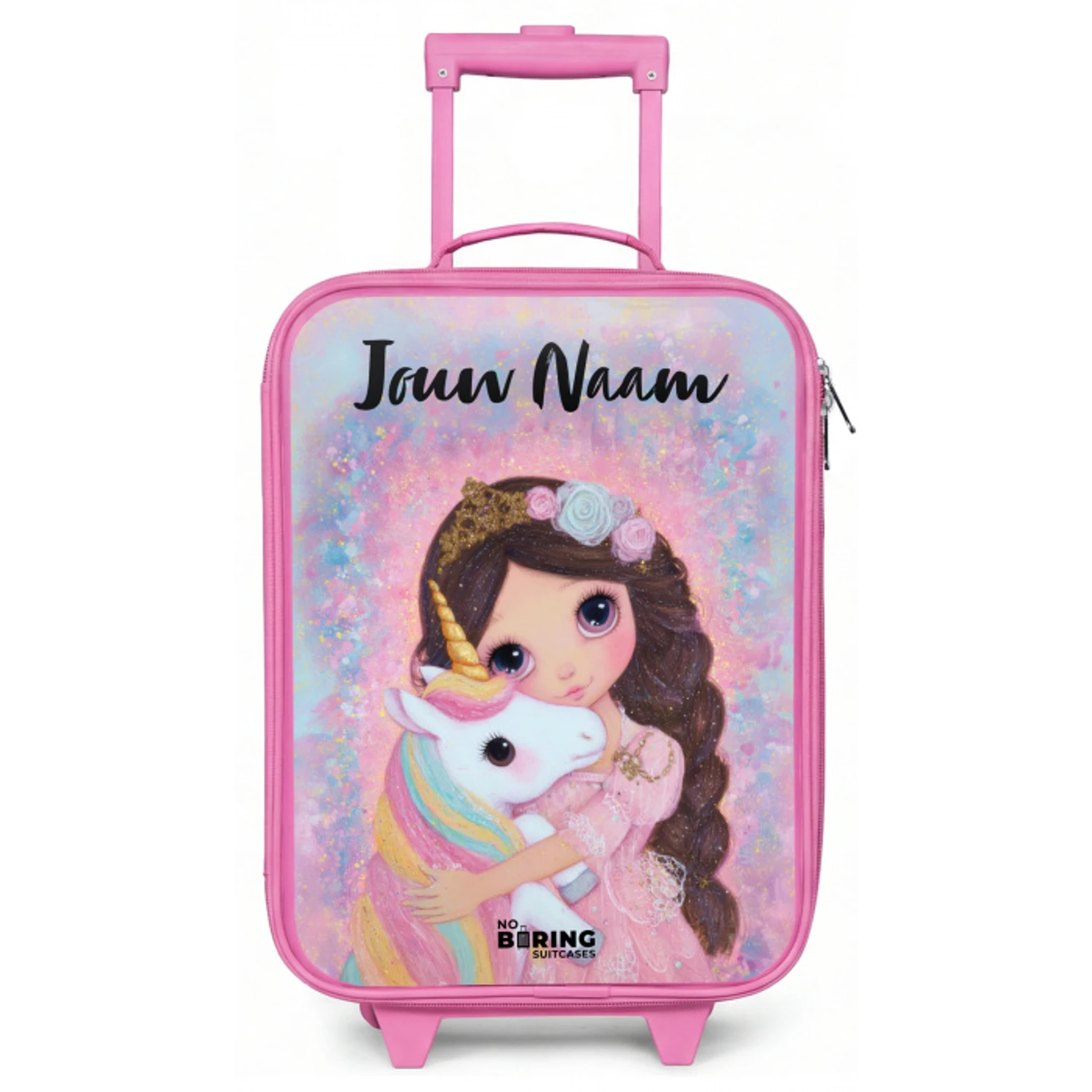 Meisje - Eenhoorn - Glitter Kinderkoffer - Roze klein -zz3dotto