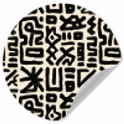 Geometrisch - Figuren - Zwart Wandcirkel behangsticker klein 186 -3d