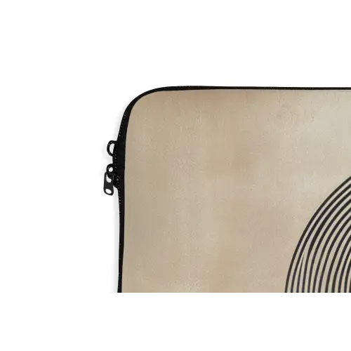 Boog -  Strepen - Minimalistisch - Zwart laptophoes neopreen klein -detail