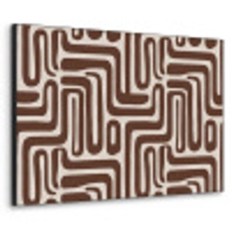 Abstract - Patroon - Bruin Textielframe zwart klein 947 -3d