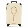 Een tennisracket in beige tinten NBS - Handbagage koffer - Volwassenen Unisex middel -productfoto_recht