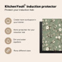 Botanisch - Vogels - Groen Inductie beschermer vinyl 3mm middel 274 -vsfeer2_ENG