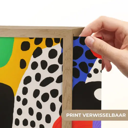 Abstract - Vormen - Kleuren - Stippen Light Box met batterij (Wandlamp) middel -USP_websiteprintNL