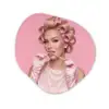 Vrouw - Roze - Parelketting - Krulspelden Wandcirkel Organisch Forex 3mm klein -3d