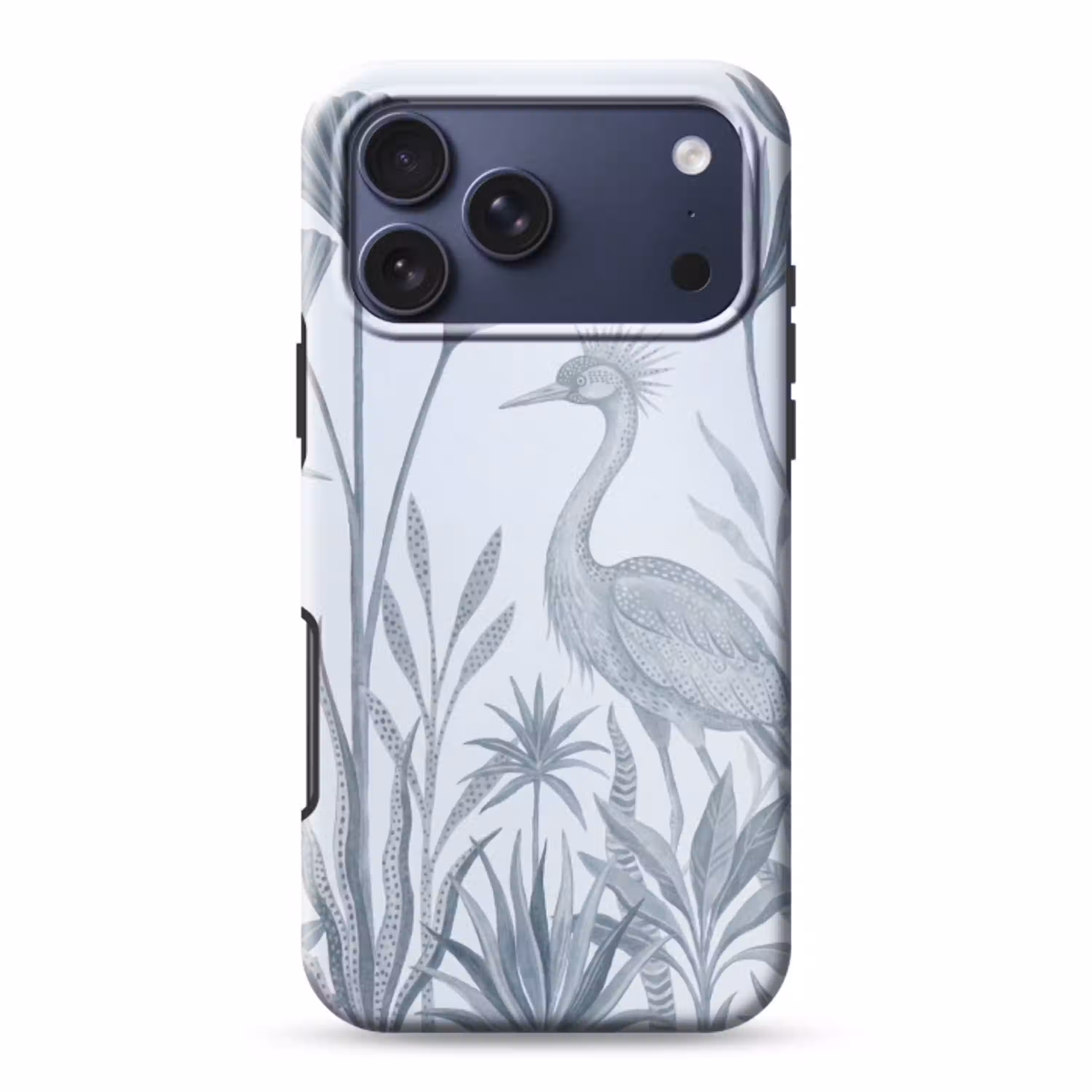 Vogel - Tropisch - Illustratie - Blauwgrijs - Natuur Toughcase MagSafe Apple iPhone 17 Pro Max klein -3d