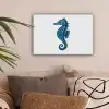Zeepaardje - Staart - Blauw canvas 2cm klein -sfeer1