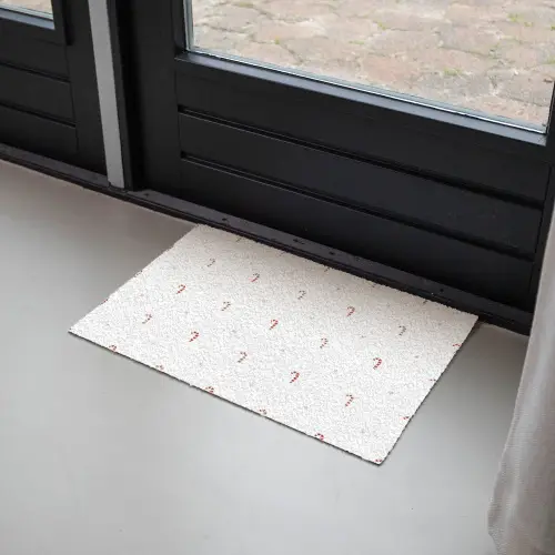 Patroon - Sterren - Zuurstok - Wit Deurmat klein 898 -sfeer2