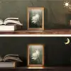 Wit - Lotus - Donker - Bloem Light Box met kabel (Tafellamp) klein -sfeer3