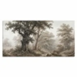 Natuur - Bos - Eik Muismat XXL klein -3d_leeg