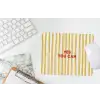Strepen - Abstract - Yes you can - Rood muismat rubber klein -witbureau