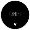 Spreuken - Quotes - Geniet Wandcirkel kunststof plaat 5mm dik klein -3d