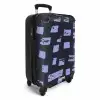 Blauwe blokken op donkerblauwe achtergrond NBS - Handbagage koffer - Kinderen Unisex middel -productfoto_3d