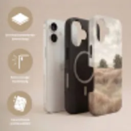 Landschap - Minimalistisch - Beige Toughcase MagSafe Apple iPhone 17 klein -USP_Lagen_NL