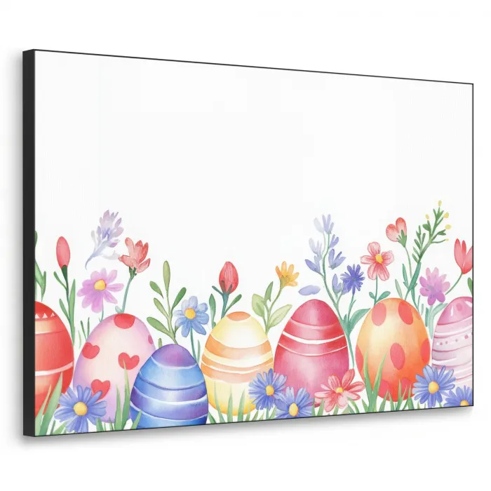 Bloementuin - Kleurrijk - Eieren Textielframe - compleet frame klein -3d