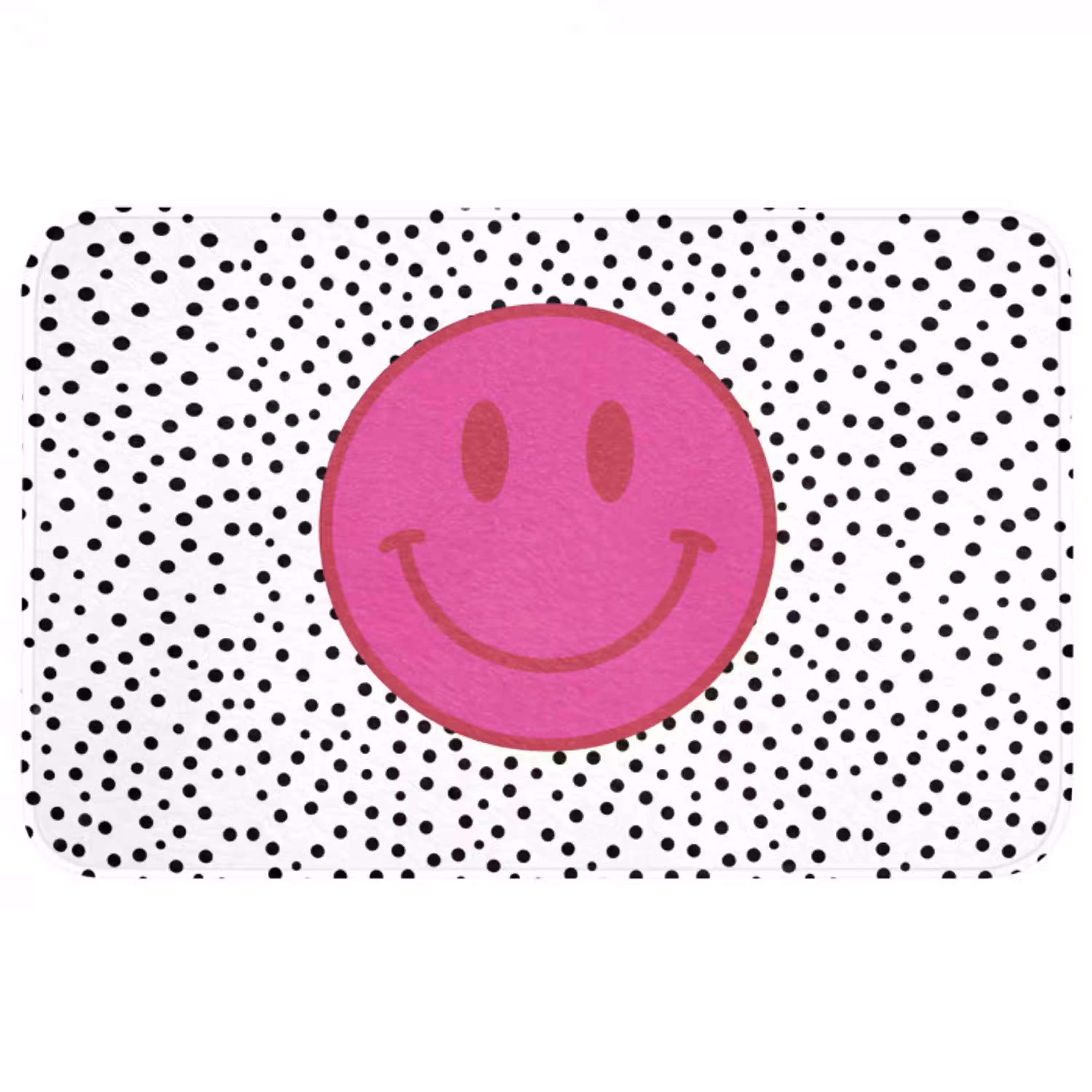 Smiley - Roze - Stippen WCmat middel -3d