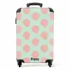 Patronen - Schelp patroon in pastelgroen NBS - Handbagage koffer - Kinderen Unisex middel -productfoto_recht