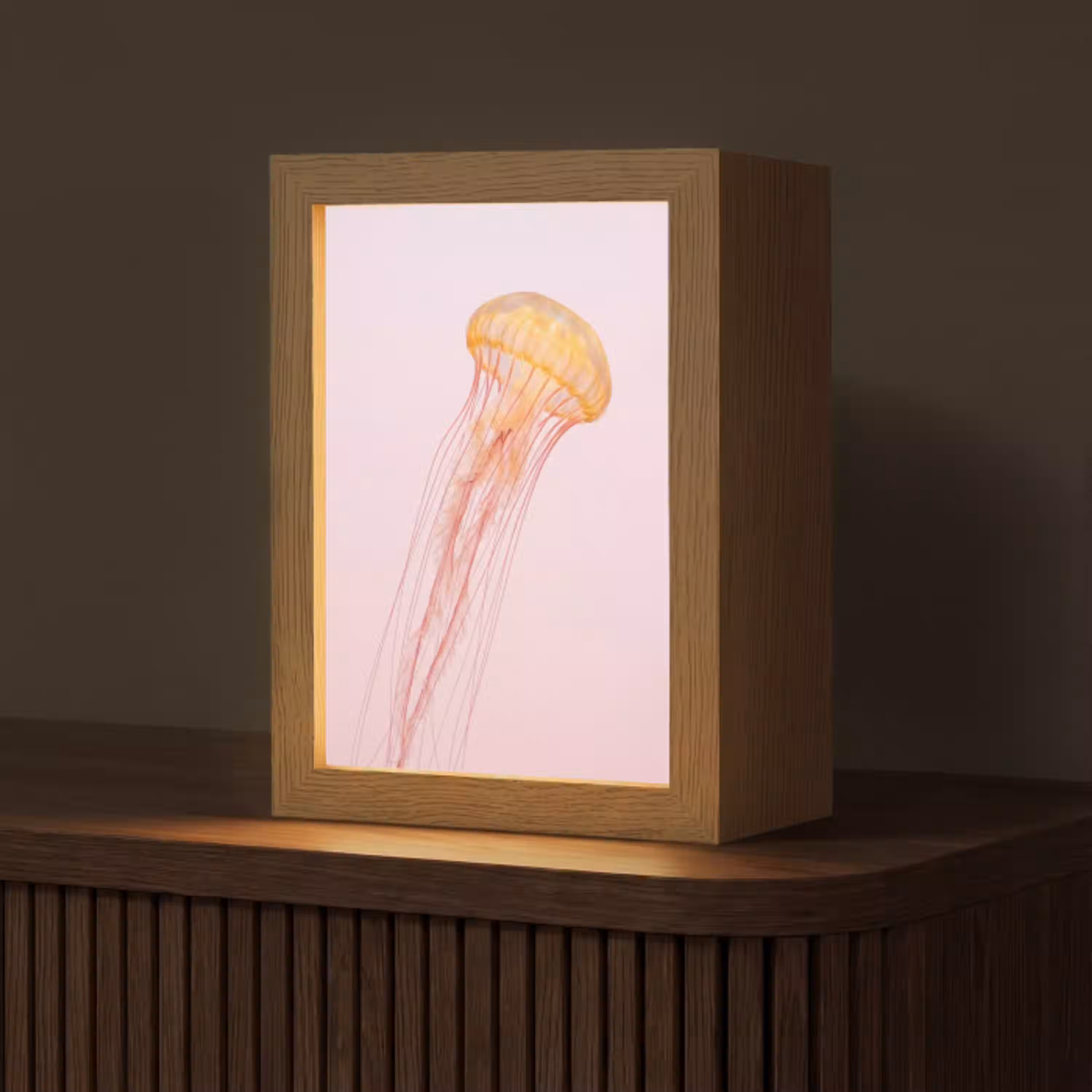 Sierlijk - Kwal - Roze Light Box met kabel (Tafellamp) klein -z3d_website
