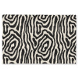 Zebra - Zwart - Abstract Vloerkleed Rechthoek klein 1091 -3d