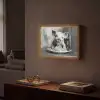 Varken - Schattig - Spaghetti - Zwart wit - Dier Light Box met batterij (Wandlamp) middel -sfeer1