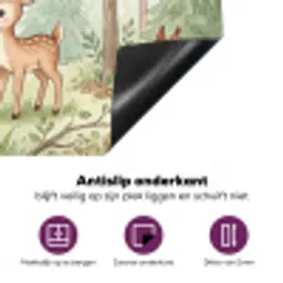 Bos - Dieren - Groen Inductie beschermer vinyl 3mm klein -zzzzzzz-cc-onderkant