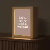 Cocktail - Tekst - Patroon - Wit Light Box met kabel (Tafellamp) klein -z3d_website