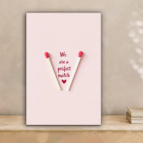 Perfect - Minimalistisch - Valentijn canvas 2cm klein -sfeer1