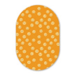Smileys - Retro - Heel Wandcirkel Ovaal Forex klein 630 -3d