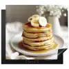 Pannenkoeken - Banaan - Siroop - Wit - Beige Inductie beschermer vinyl 3mm middel -3d