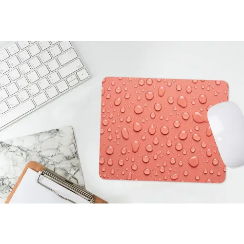 Water - Druppels - Roze muismat rubber klein -witbureau