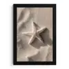 Strand - Zeester - Zand - Beige fotolijst zwart zonder passe partout klein -3d