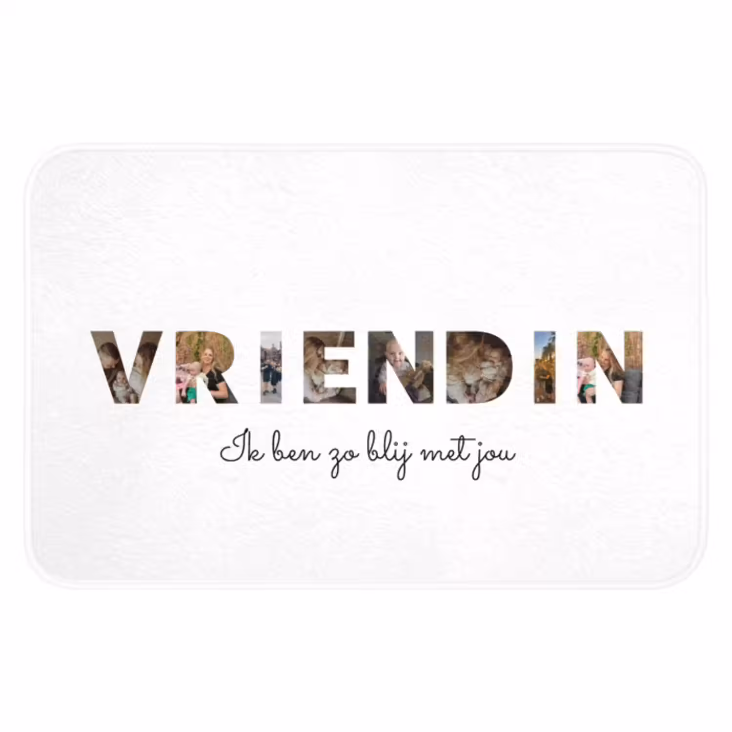 Gepersonaliseerde badmat - Vriendin - Lettercollage