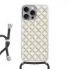 Grafisch - Patroon - Grijs Hoesje iPhone 16 Pro Max met koord klein 804 -3d