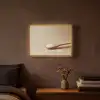 Lepel - Rijst - Hout - Beige Light Box met batterij (Wandlamp) middel -sfeer4