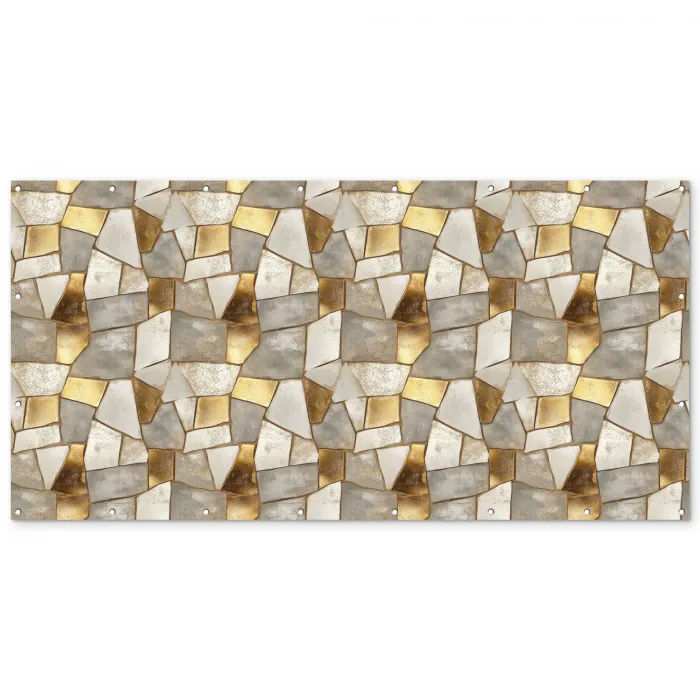 Mozaïek - Marmer - Goud Balkonbeschermer Duitsland klein 596 -zz_3d
