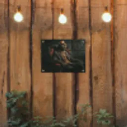Kat - Pak - Oranje - Sigaar tuinposter los doek klein -sfeer1