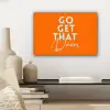Oranje - Blauw - Go get that dream canvas 2cm klein -sfeer6