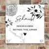 Botanisch - Sierlijk Naambord Vierkant klein -sfeer2